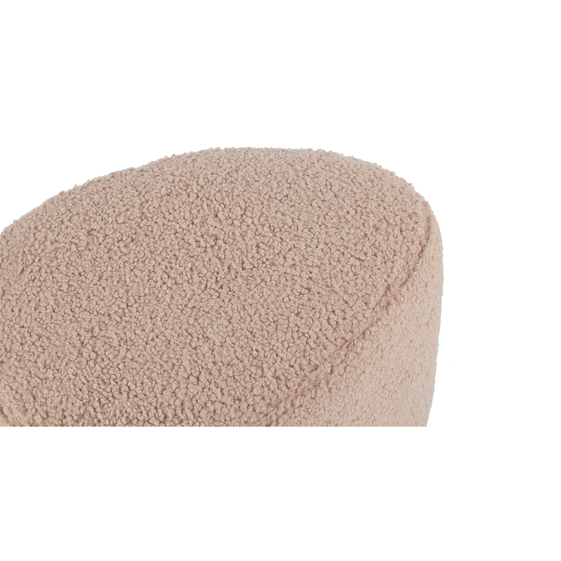 Puff Enzo 50 cm madera bouclé beige 9