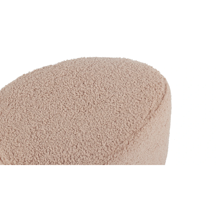 Puff Enzo 50 cm madera bouclé beige 9