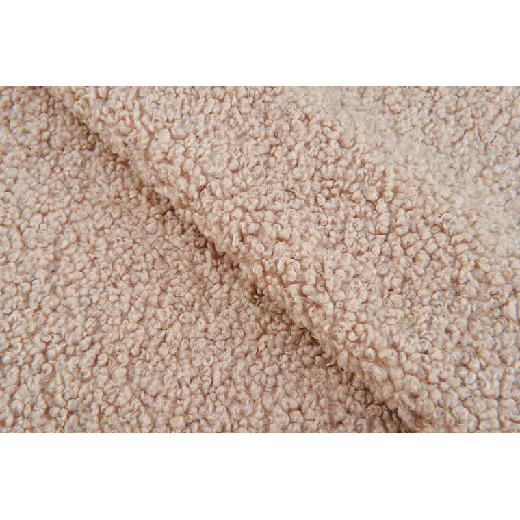 Puff Enzo 50 cm madera bouclé beige 11