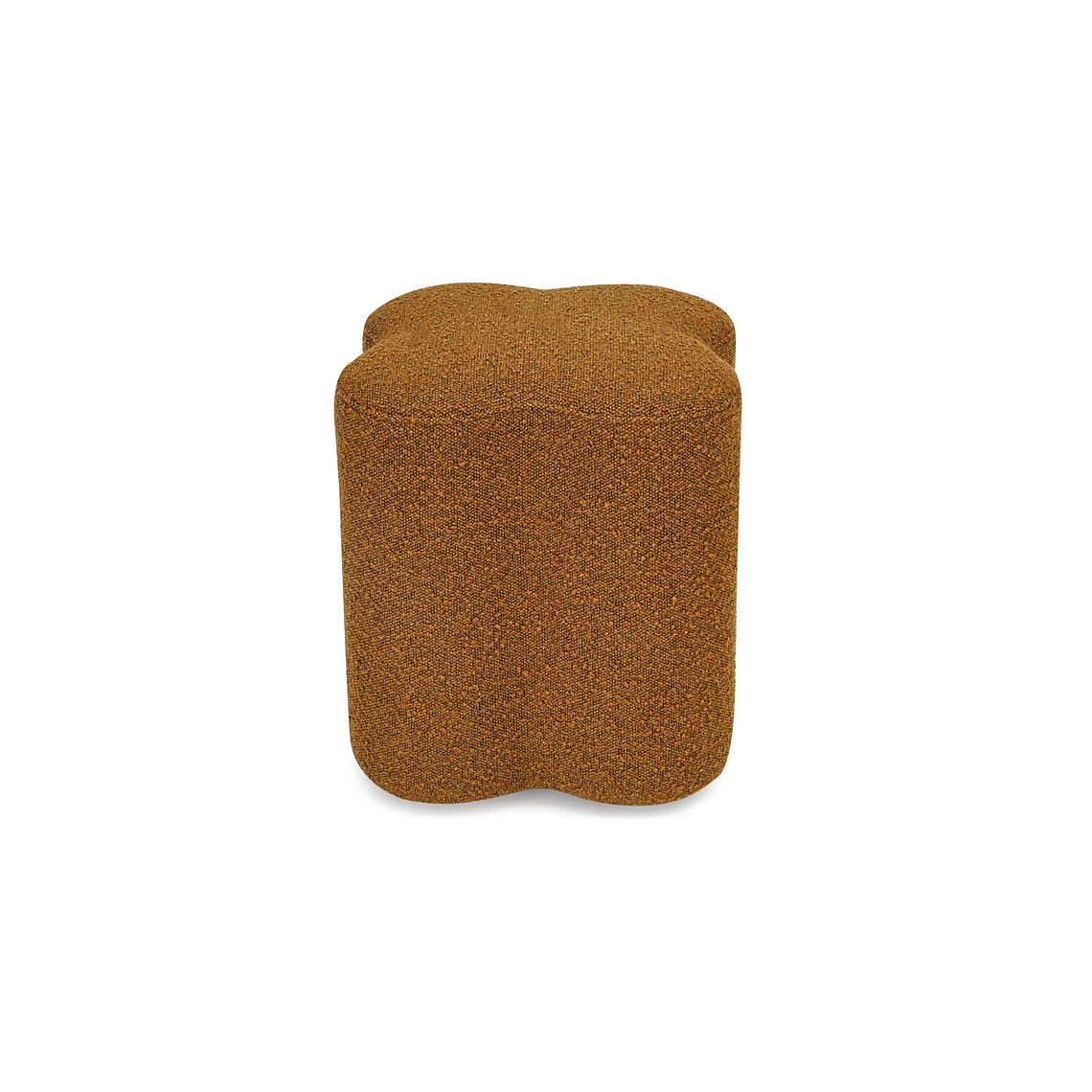 Puff Ipsy 45 cm bouclé marrón 1