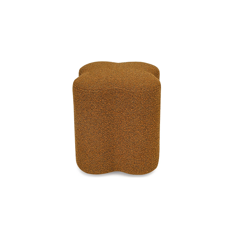 Puff Ipsy 45 cm bouclé marrón 1