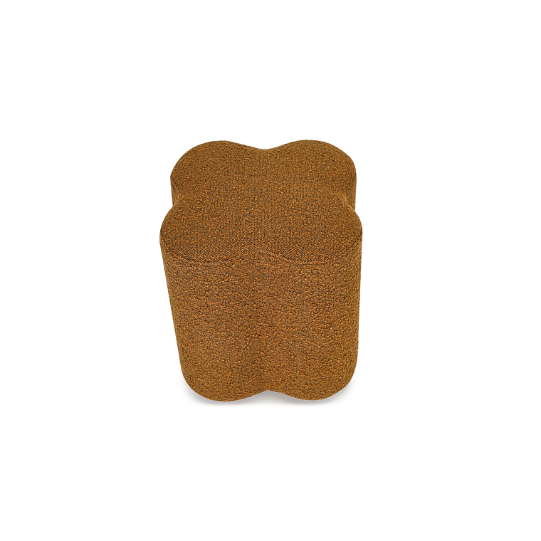 Puff Ipsy 45 cm bouclé marrón 2