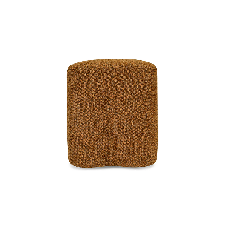 Puff Ipsy 45 cm bouclé marrón 3