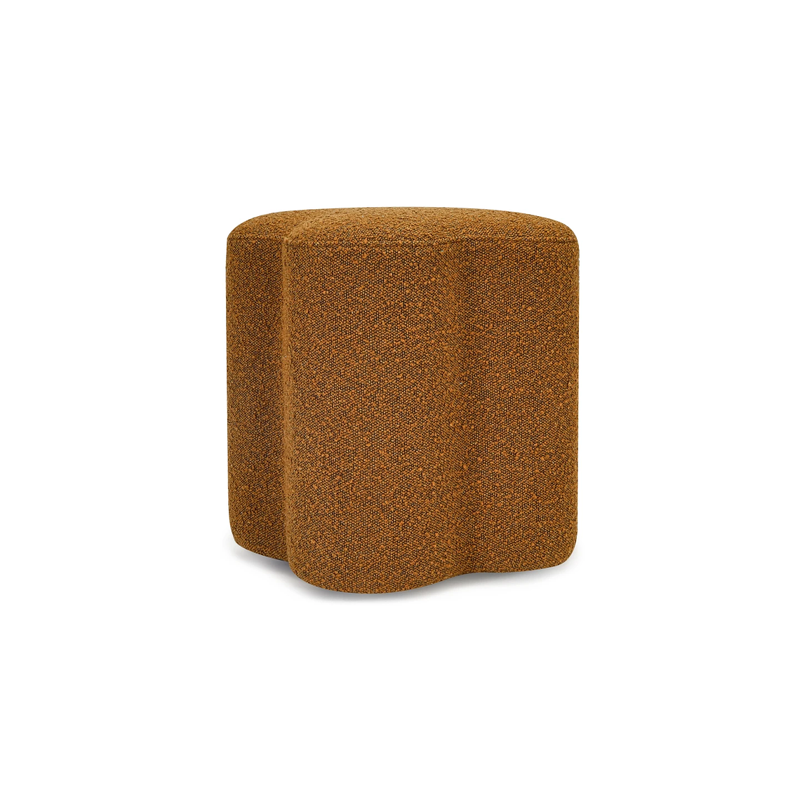 Puff Ipsy 45 cm bouclé marrón 4