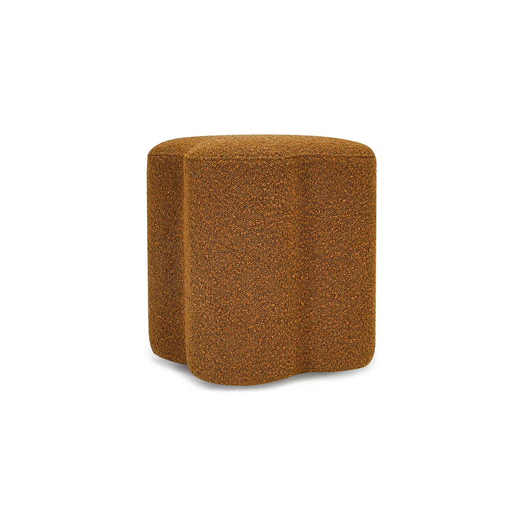 Puff Ipsy 45 cm bouclé marrón 4