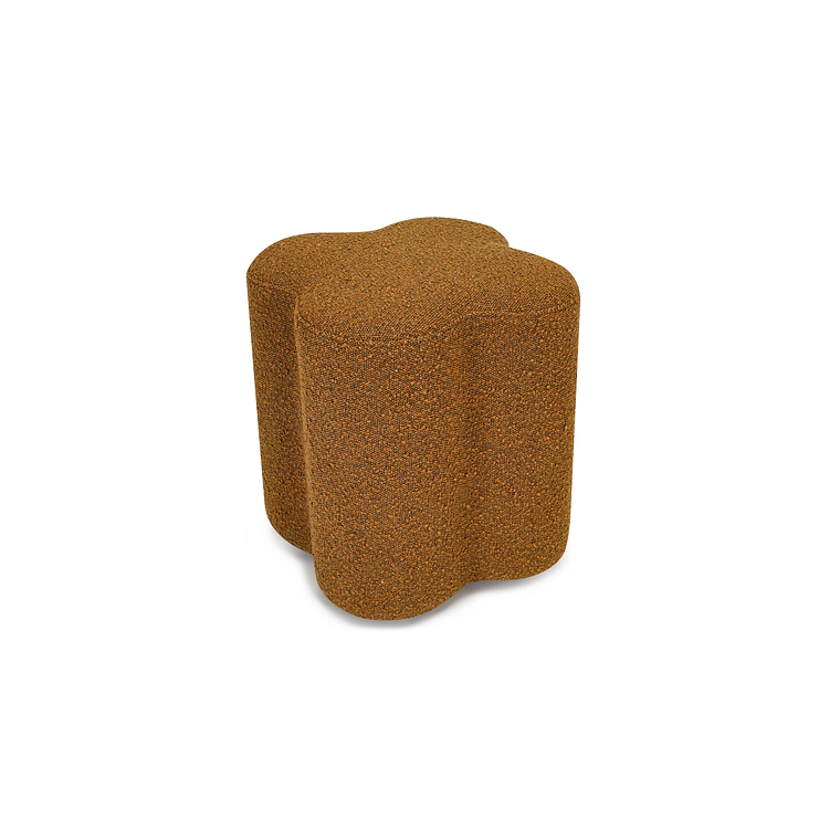 Puff Ipsy 45 cm bouclé marrón 5