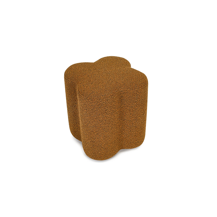 Puff Ipsy 45 cm bouclé marrón 6