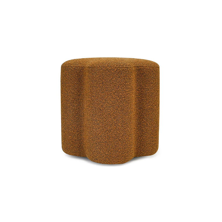 Puff Ipsy 45 cm bouclé marrón 7