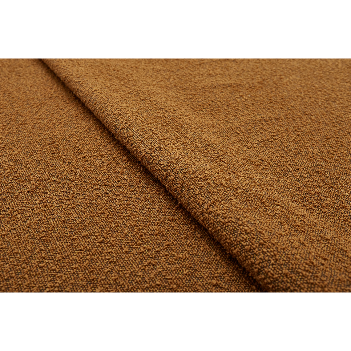 Puff Ipsy 45 cm bouclé marrón 9