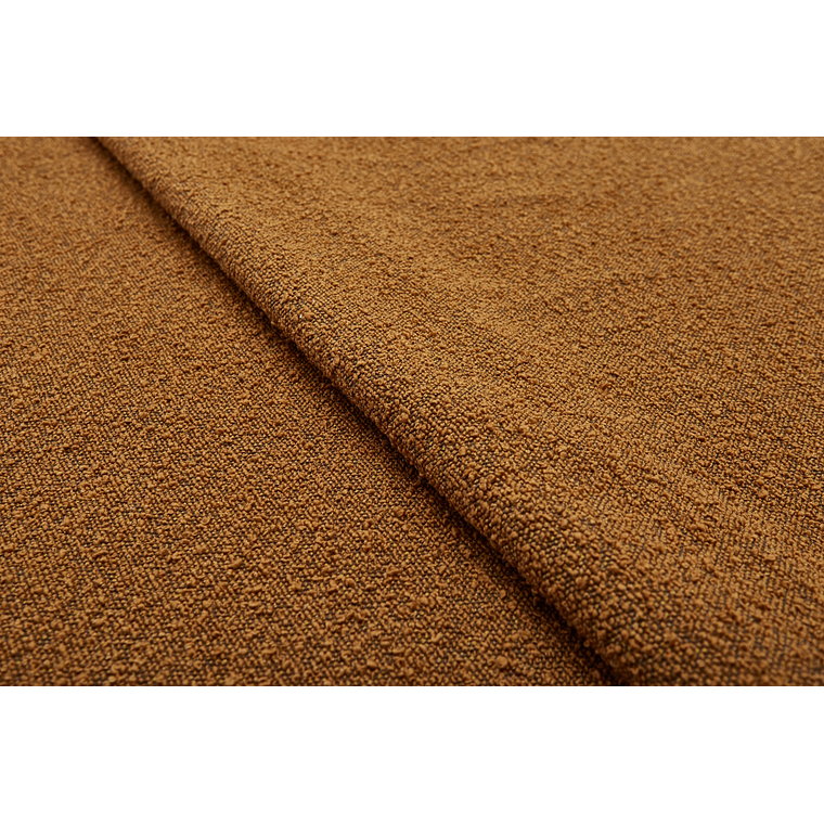 Puff Ipsy 45 cm bouclé marrón 9