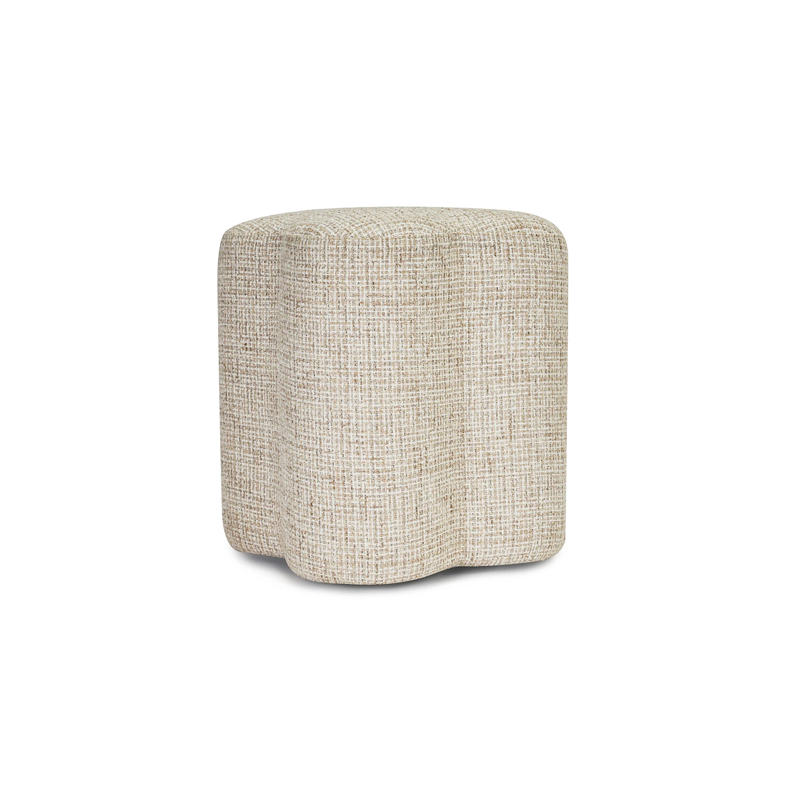 Puff Ipsy 45 cm tweed beige caramelo 4