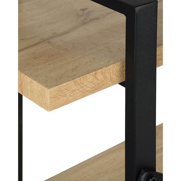 Estante de madera clara/negro 111 cm TIMBER 7