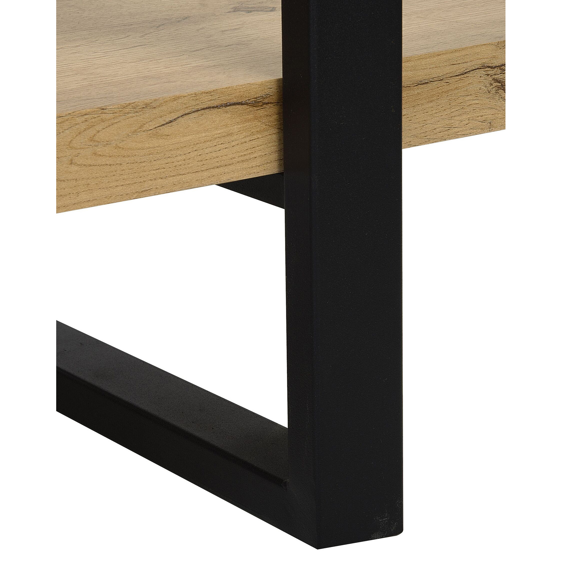 Estante de madera clara/negro 111 cm TIMBER