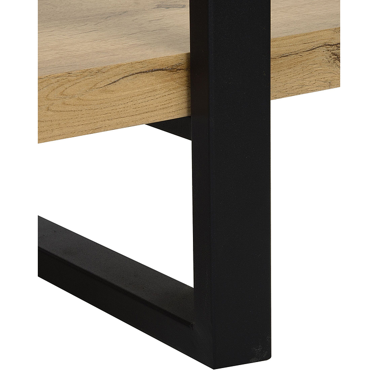 Estante de madera clara/negro 111 cm TIMBER 9