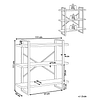 Estante de madera clara/negro 111 cm TIMBER