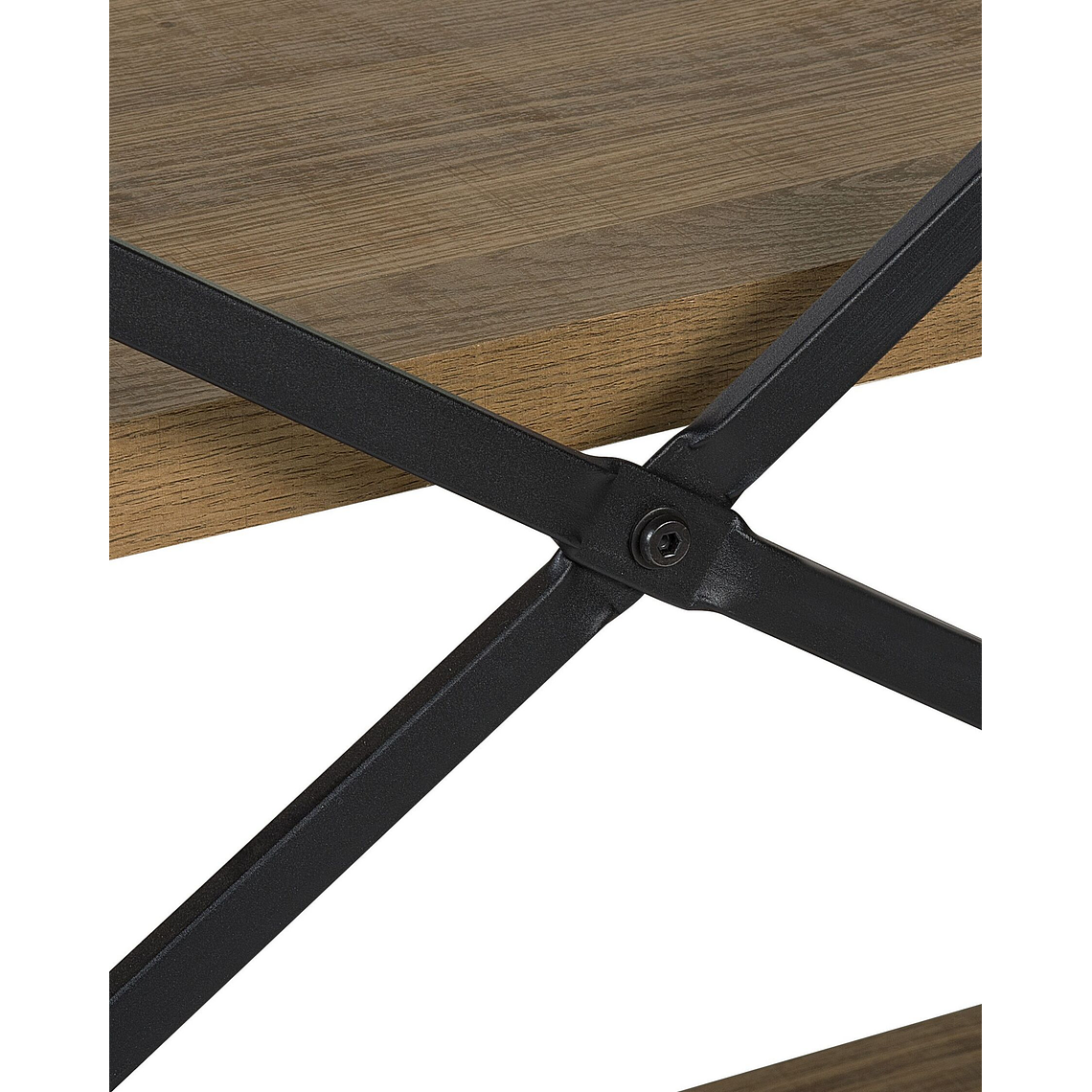 Estantería madera oscura/negro 111 cm TIMBER 7