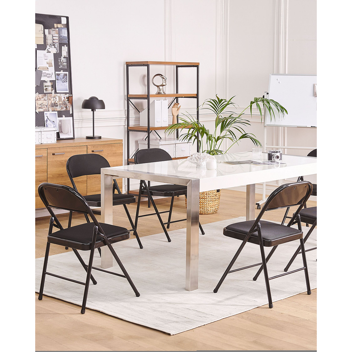 Estante madera oscura/negro 160 cm BRISBANE 7