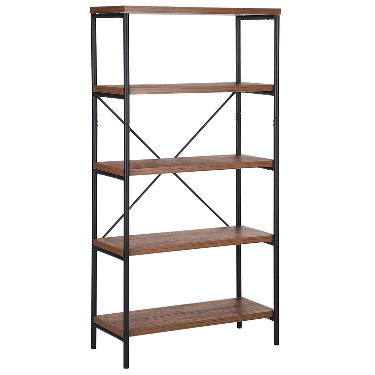 Estante madera oscura/negro 160 cm BRISBANE 9