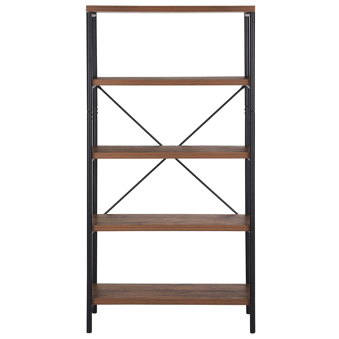 Estante madera oscura/negro 160 cm BRISBANE 10