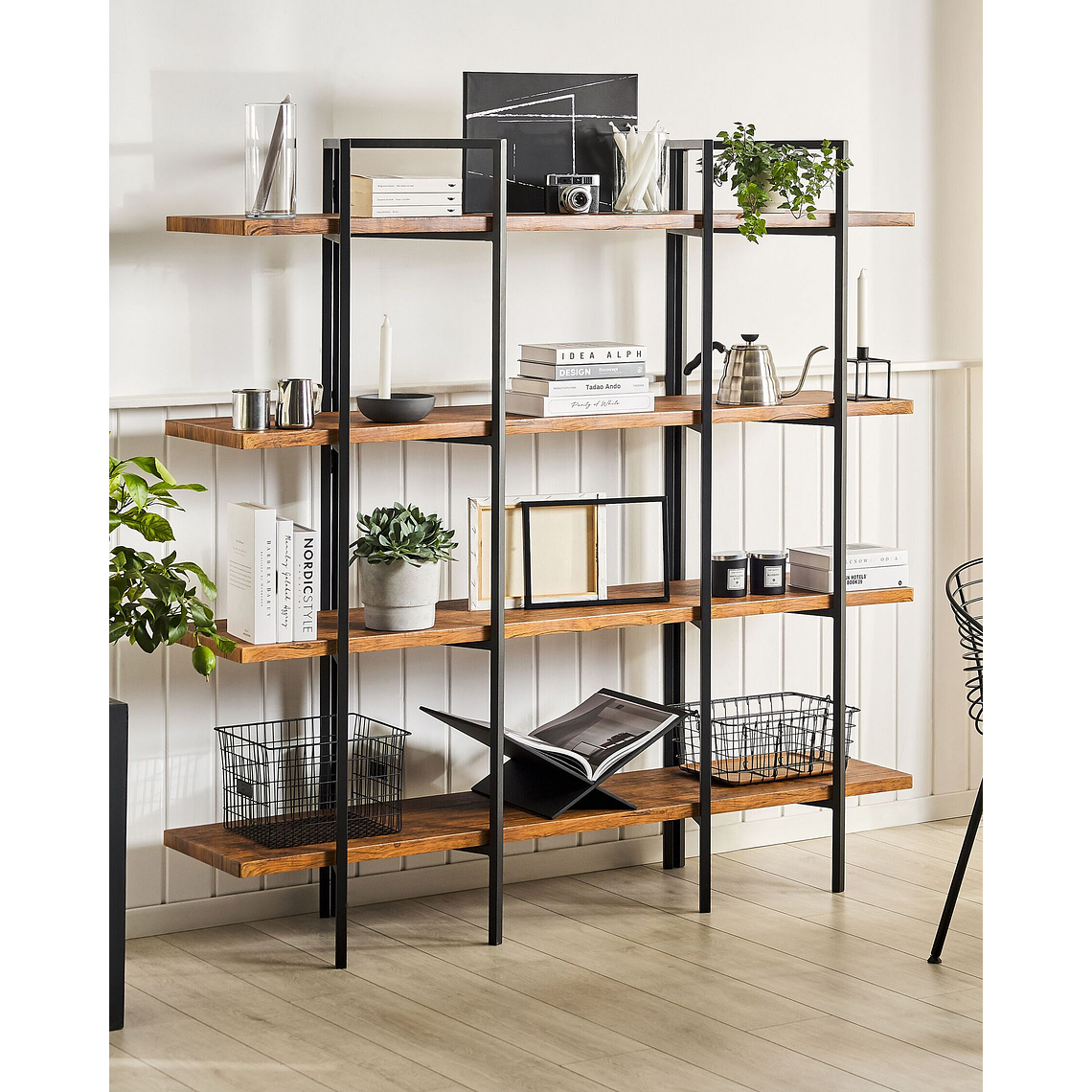 Estante madera oscura 165 cm COMPTON 2