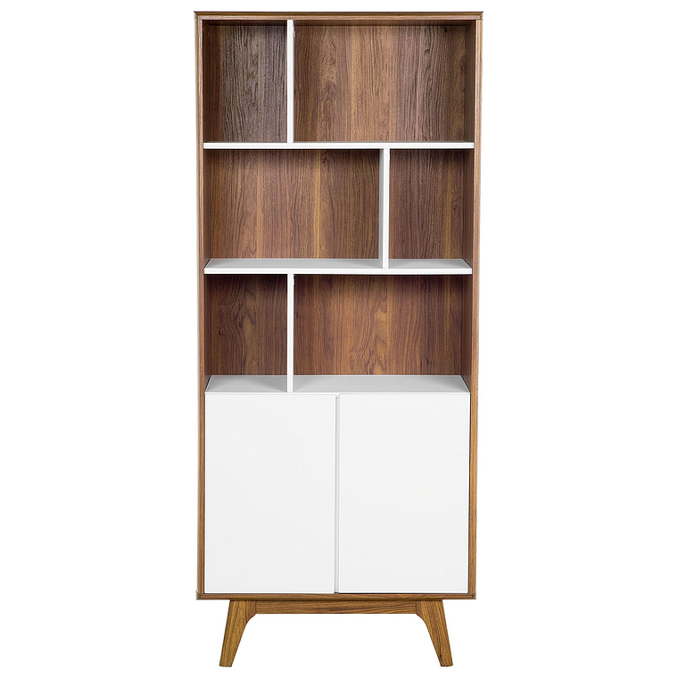 Estante madera oscura/blanco 182 cm COLUMBUS 5