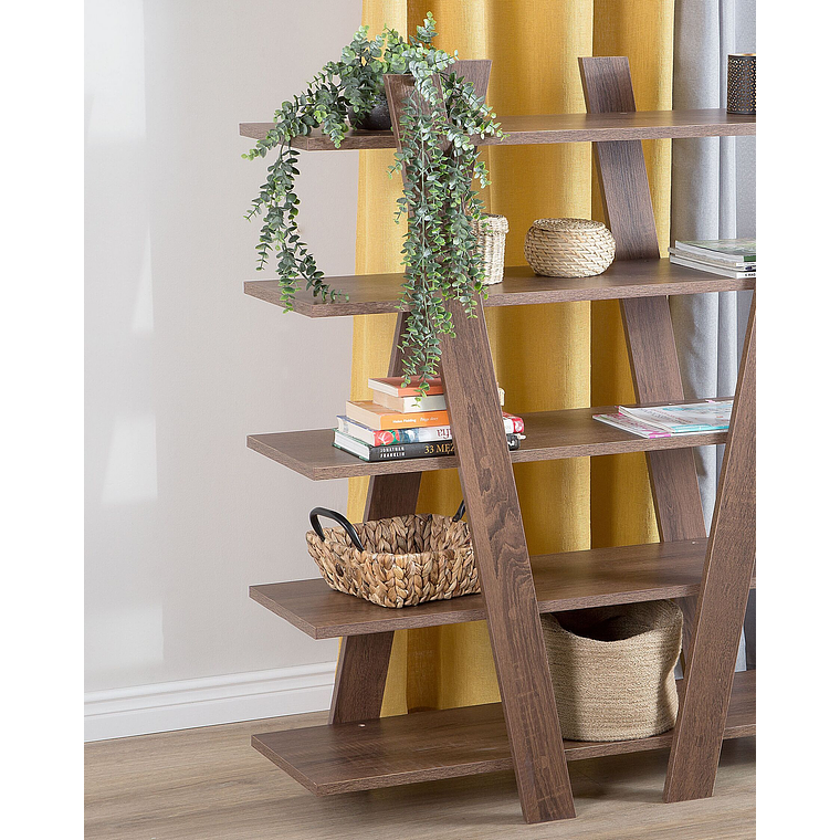 Estante con 5 baldas Madera oscura 116 cm ESCALANTE 4