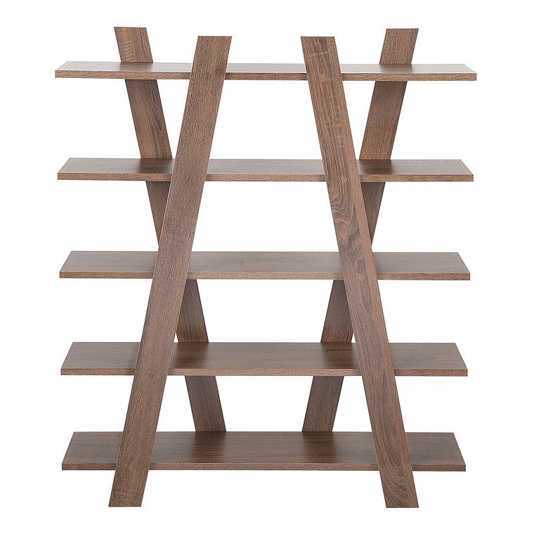 Estante con 5 baldas Madera oscura 116 cm ESCALANTE 5