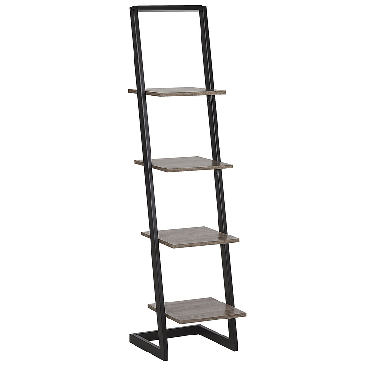 Estante negro/madera oscura 143 cm JOPLIN 1