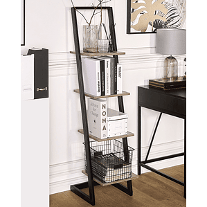 Estante negro/madera oscura 143 cm JOPLIN