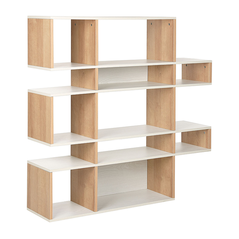 Estante madera clara/blanco 120 cm AMARILO 1