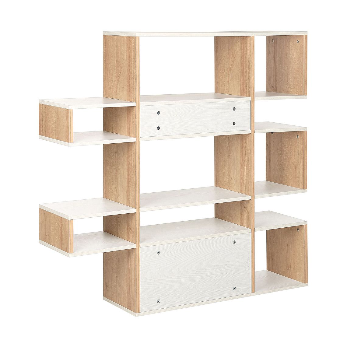 Estante madera clara/blanco 120 cm AMARILO 7