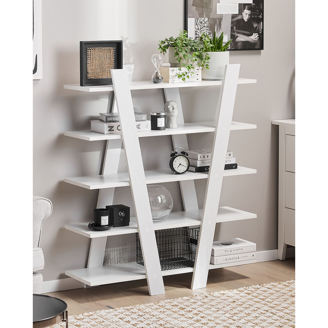 Estante con 5 baldas Madera oscura ESCALANTE 2