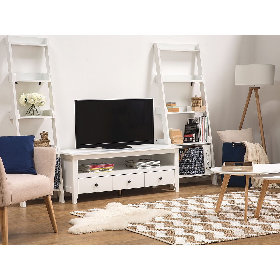 Estante blanco 164 cm MOBILE TRIO 4