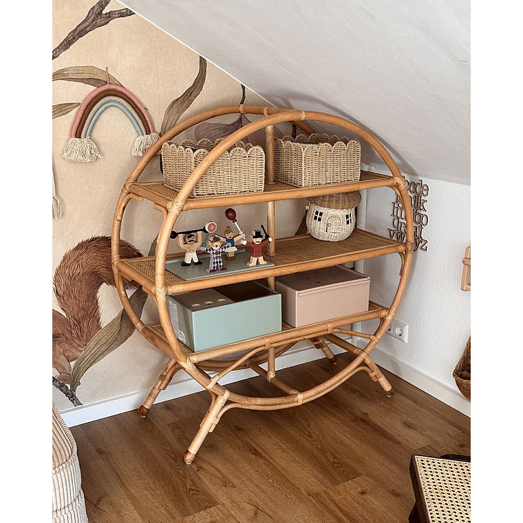 Estante de ratán natural/beige 109 cm TUVALU II 3