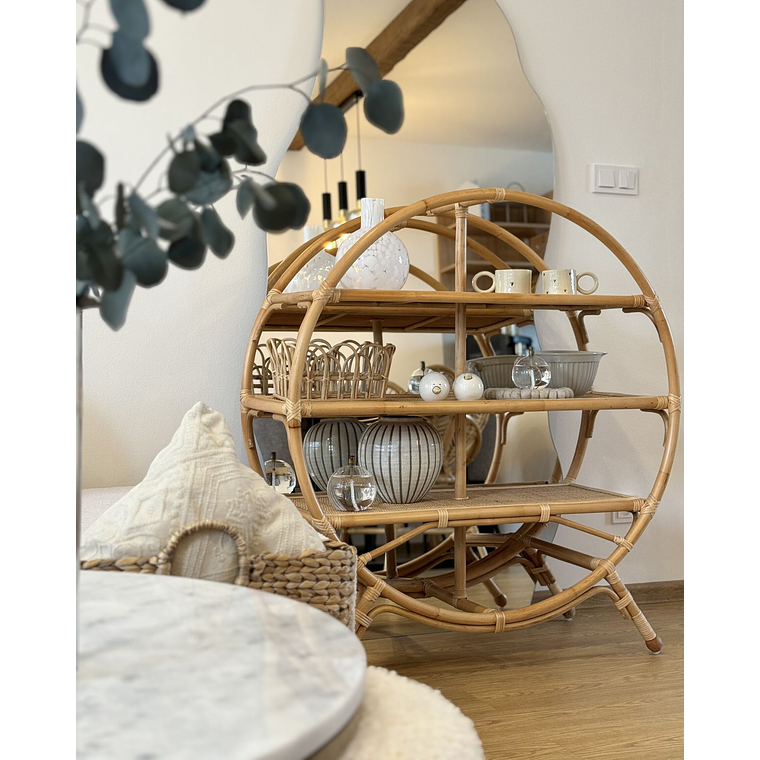 Estante de ratán natural/beige 109 cm TUVALU II 4