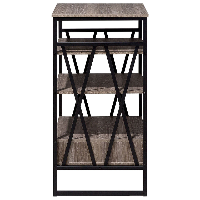 Estante madera oscura/negro/gris pardo 101 cm KEENE 6