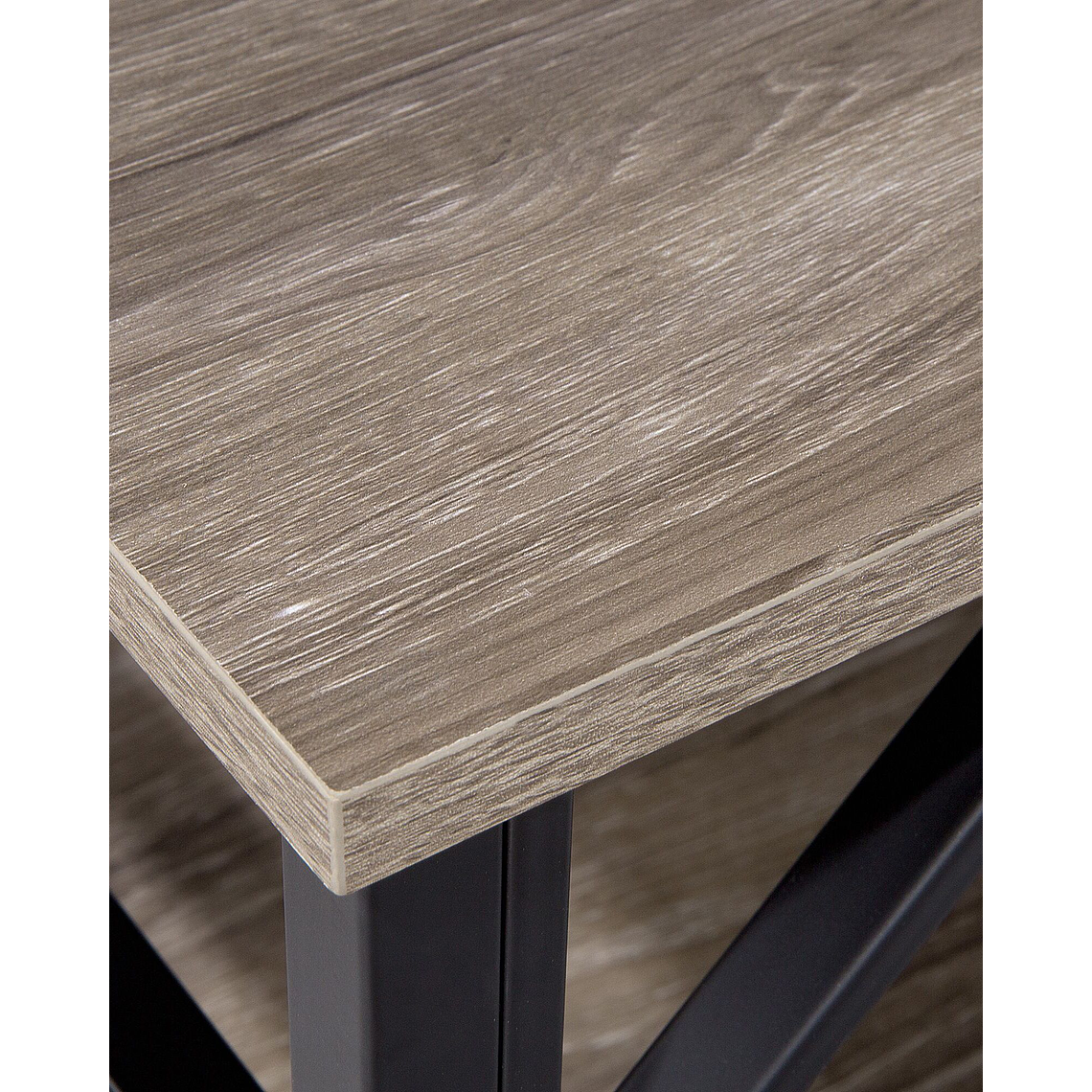 Estante madera oscura/negro/gris pardo 101 cm KEENE 9