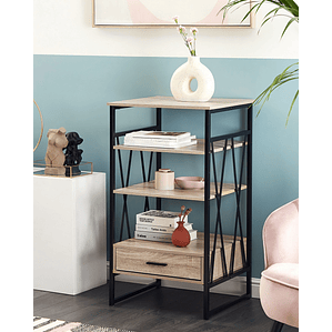 Estante madera clara/negro 101 cm KEENE