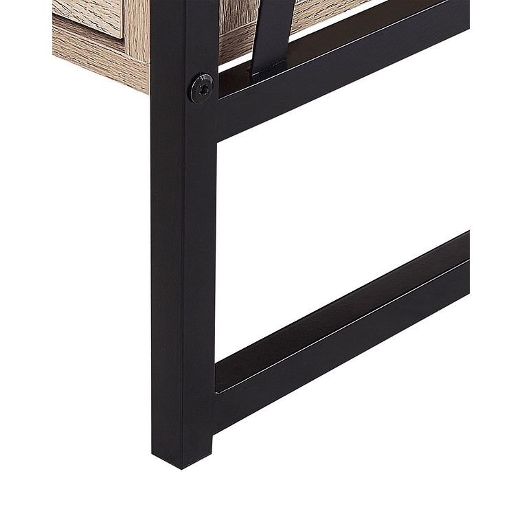 Estante madera clara/negro 101 cm KEENE 7