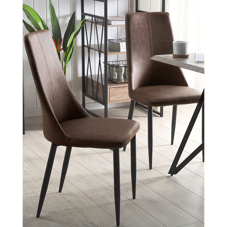 Estante madera oscura/negro 101 cm KEENE 3