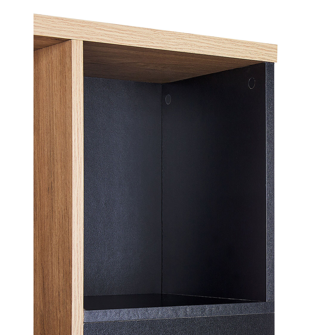 Estante de madera clara y negra BANGOR 5