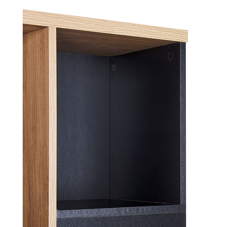 Estante de madera clara y negra BANGOR 5