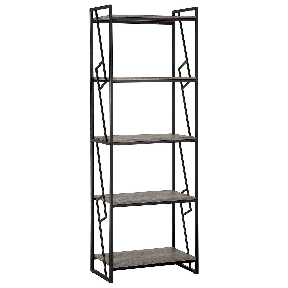 Estante madera oscura/negro 184 cm FORRES 1