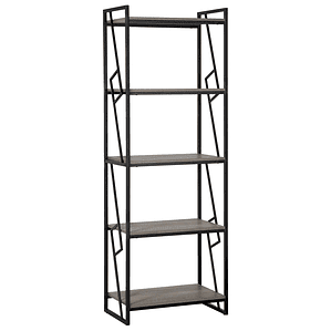 Estante madera oscura/negro 184 cm FORRES