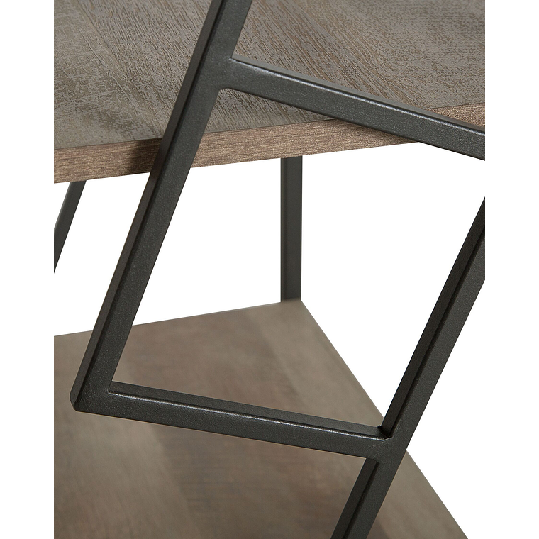 Estante madera oscura/negro 184 cm FORRES 5