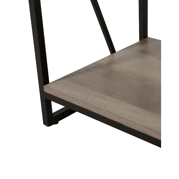 Estante madera oscura/negro 184 cm FORRES 6