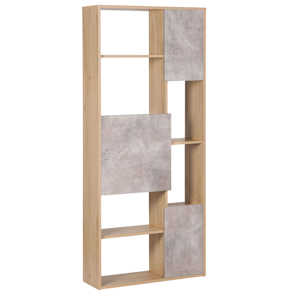 Estante madera clara/gris 175 cm GRADA 1