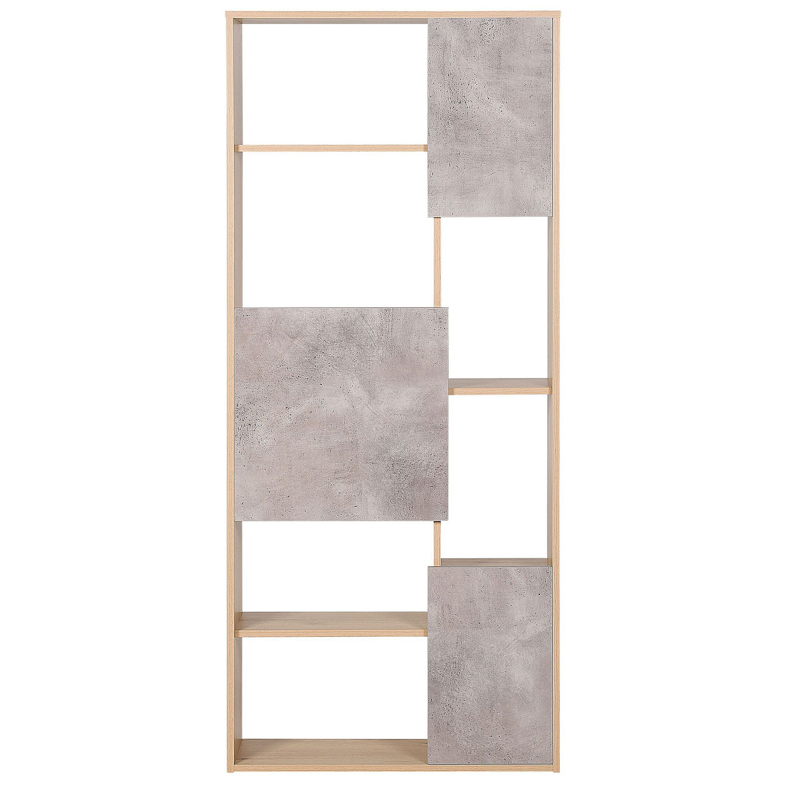 Estante madera clara/gris 175 cm GRADA 3