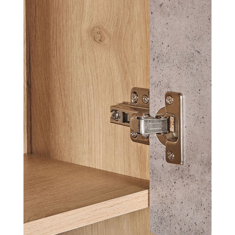 Estante madera clara/gris 175 cm GRADA 6