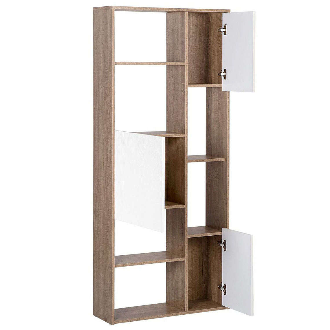 Estante madera oscura/blanco 175 cm GRADA 3